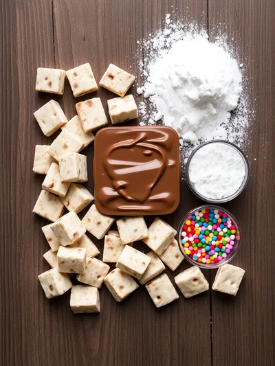 Birthday Cake Puppy Chow - ingredients preparation