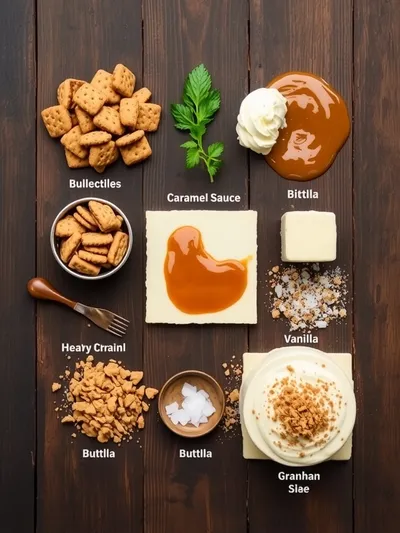 Biscoff Salted Caramel Cheesecake - ingredients preparation