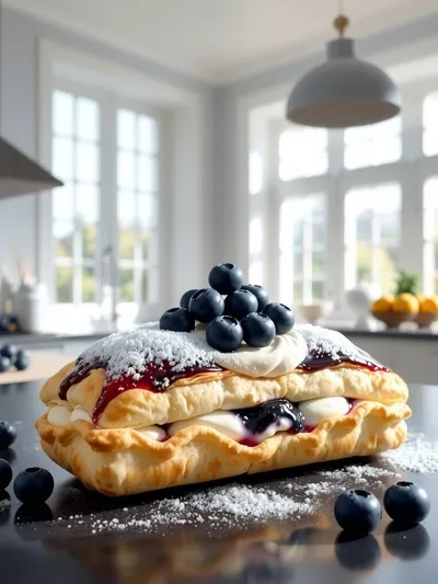 Blueberry Cream Cheese Puff Pastry
