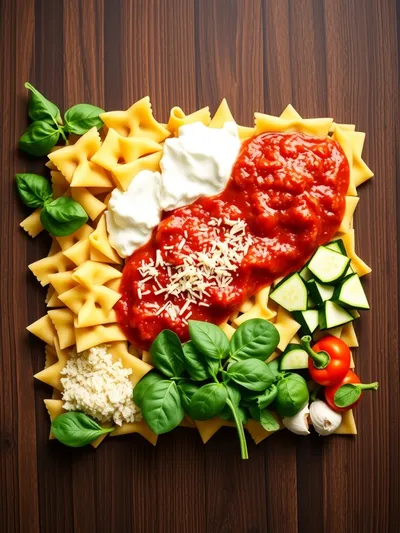 Bowtie Pasta Lasagna – Easy One‑Dish Dinner - ingredients preparation