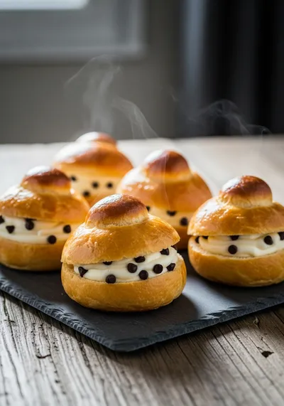 Brioches Roulées Crème Vanille & Pépites de Chocolat