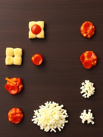 Bubble Up Biscuit Pizza Casserole - ingredients preparation