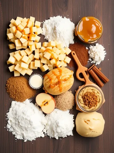 Simple Caramel Apple Pie Bombs - ingredients preparation