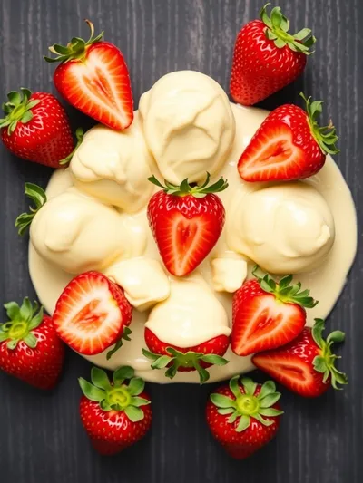 Cheesecake Stuffed Strawberries – Easy Party Treat - ingredients preparation