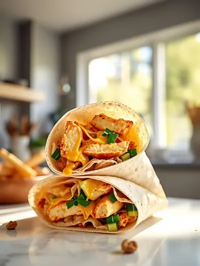 Cheesy Garlic Chicken Wraps – Quick Low Carb Delight