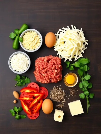 Cheesy Keto Beef Pepperoni Bites - ingredients preparation