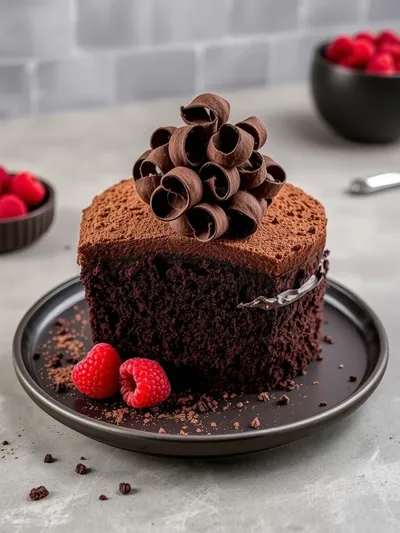 Perfectly Chocolate Hershey's Chocolate Cake - ready to serve
