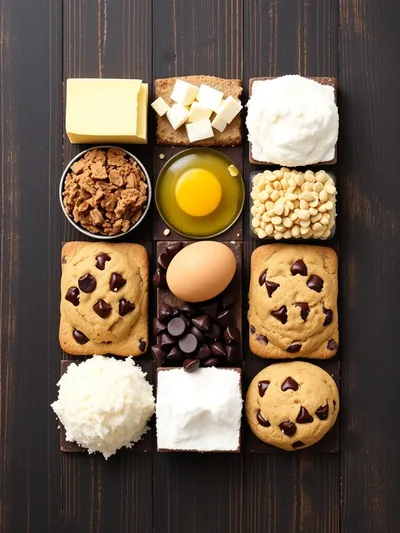 Thick Chocolate Chip Cookies – Crispy Edges & Gooey Centers - ingredients preparation