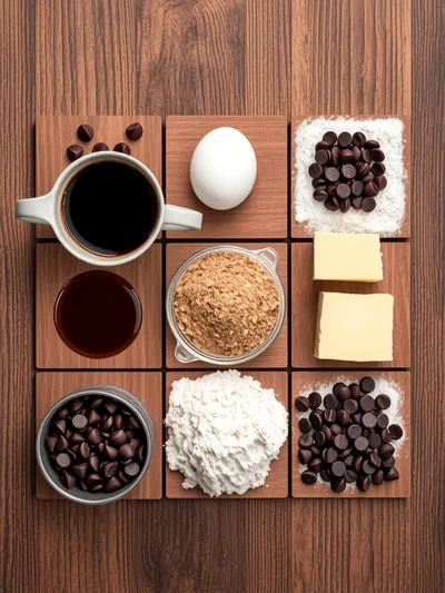Chocolate Coffee Cake - ingredients preparation