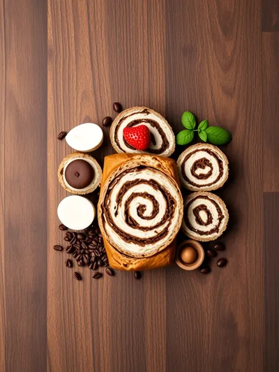 Coffee Swiss Roll - ingredients preparation
