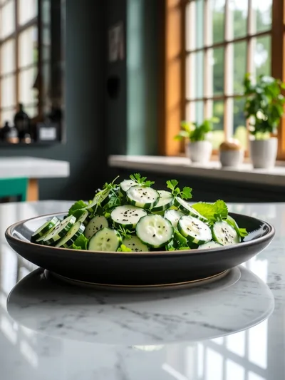 Creamy Cucumber Salad - cooking process