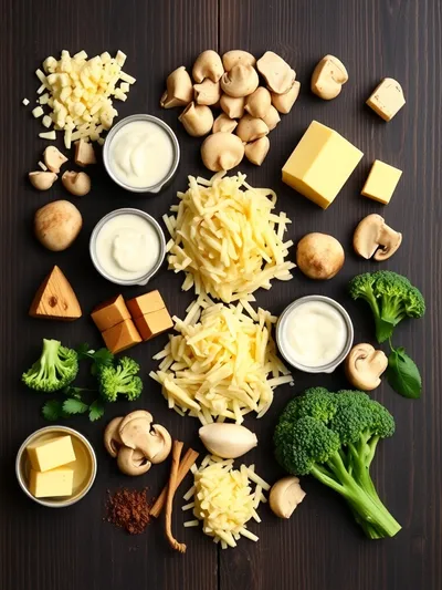 Creamy Low Carb Chicken Casserole - ingredients preparation