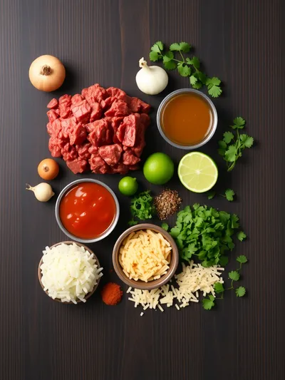 Crock Pot Taco Meat Recipe - ingredients preparation