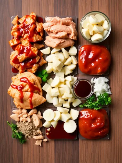 Crockpot BBQ Chicken – Easy Pulled Chicken Recipe - ingredients preparation