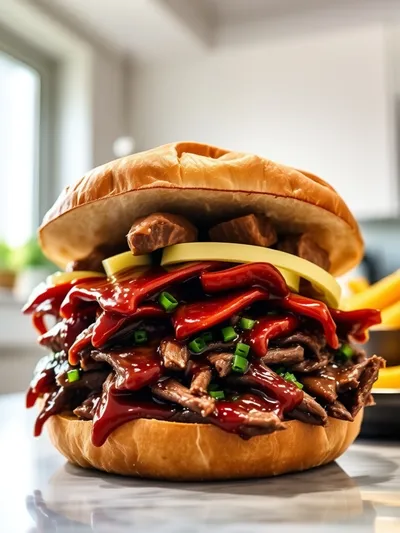 Crockpot BBQ Pulled Beef Sandwiches