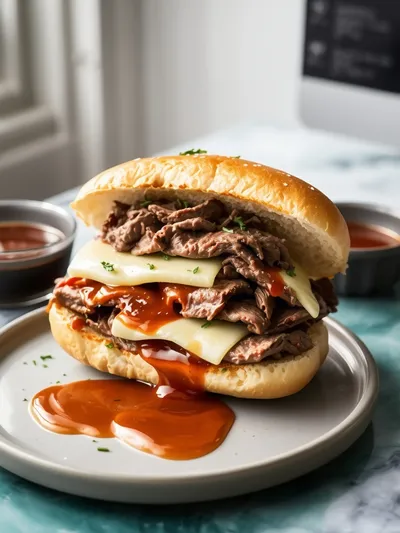Crockpot French Dip Sandwiches - ready to serve