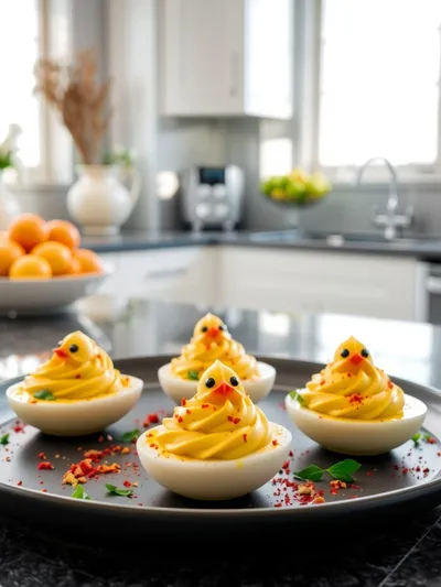 Deviled Egg Chicks: Cute Appetizer Recipe