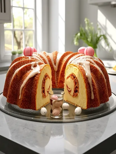 Easter Swirl Bundt Cake