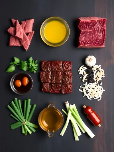 Filipino BBQ Beef Recipe - ingredients preparation