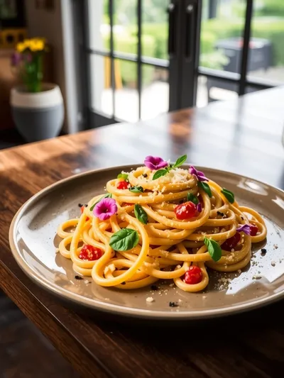 Delicious Flower Pasta Recipe - cooking process