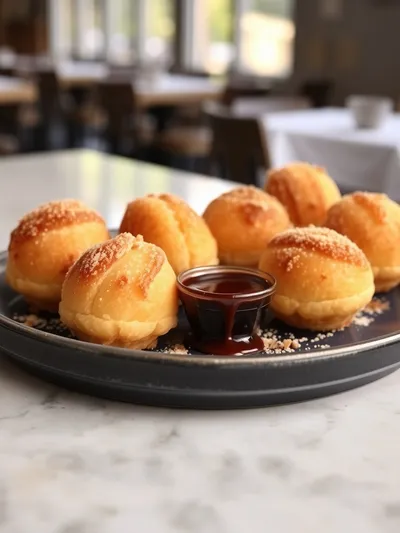Fluffy Air Fryer Churro Bites - ready to serve