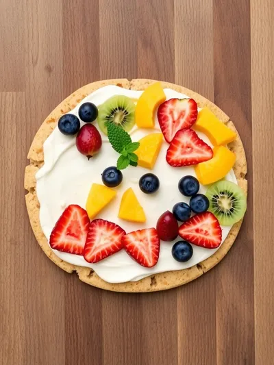 Fruit Pizza – Easy Dessert Pizza with Fresh Fruit - ingredients preparation