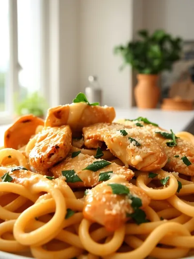 Garlic Parmesan Chicken Pasta – Easy Healthy Dinner