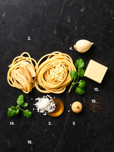 Garlic Parmesan Chicken Pasta – Easy Healthy Dinner - ingredients preparation