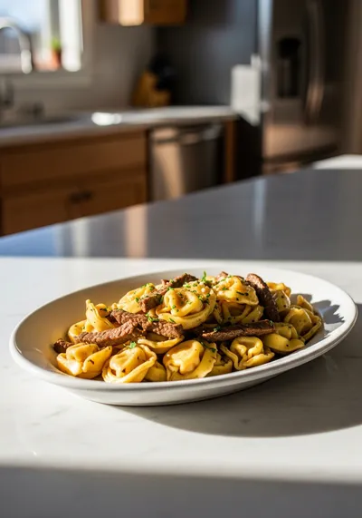 Garlic Steak Tortellini Recipe