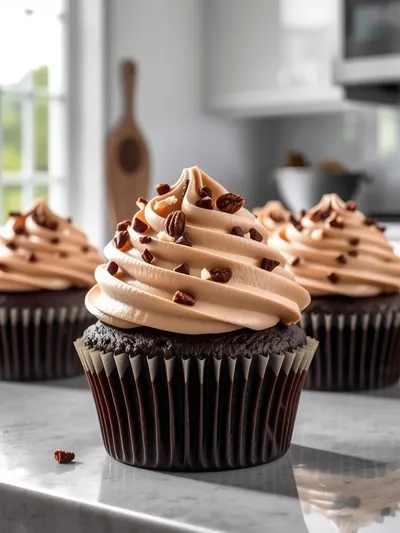 German Chocolate Cupcakes – Mini Cake Delight