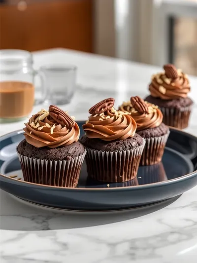 German Chocolate Cupcakes – Mini Cake Delight - ready to serve