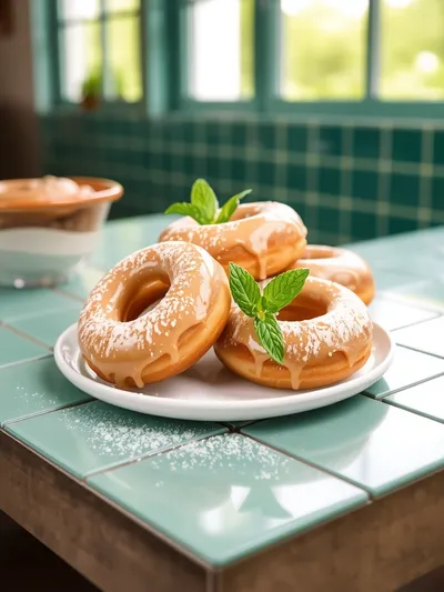 Glazed Donuts With Milk Bread Dough - cooking process