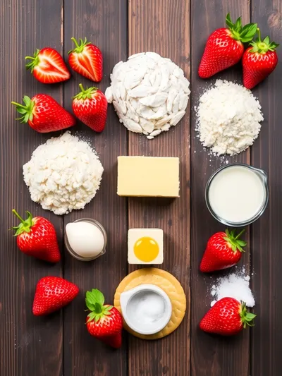 Glazed Strawberry Bread – Sweet Strawberry Dessert - ingredients preparation