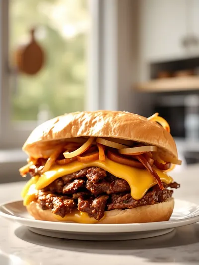 Ground Beef Philly Cheesesteak