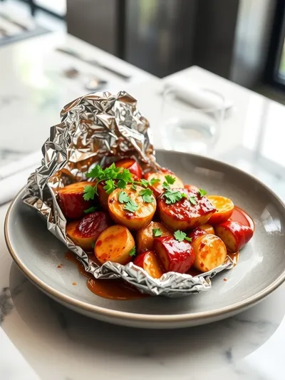 Tasty Hobo Foil Packets - cooking process