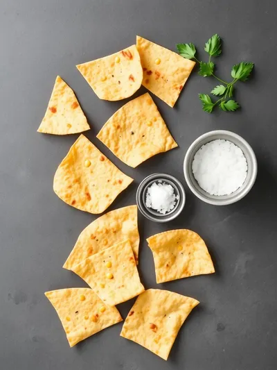 Homemade Tortilla Chips - ingredients preparation