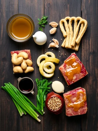 Honey Ginger Short Ribs - ingredients preparation