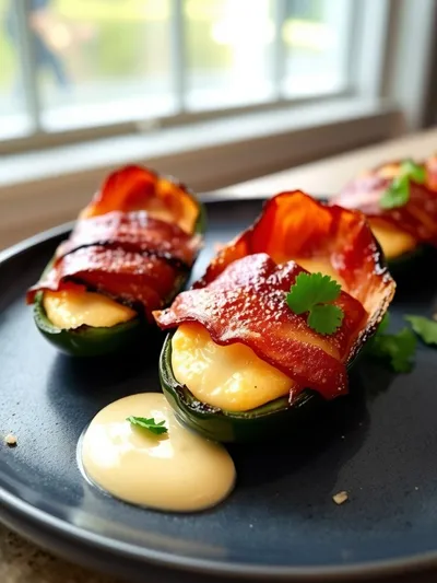 Jalapeno Poppers with Bacon – Easy Appetizer - cooking process