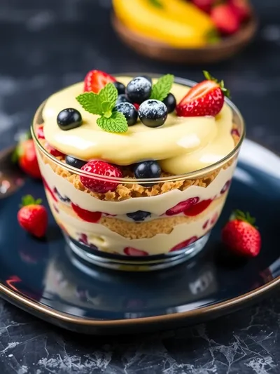 Jelly Custard Trifle Recipe - cooking process