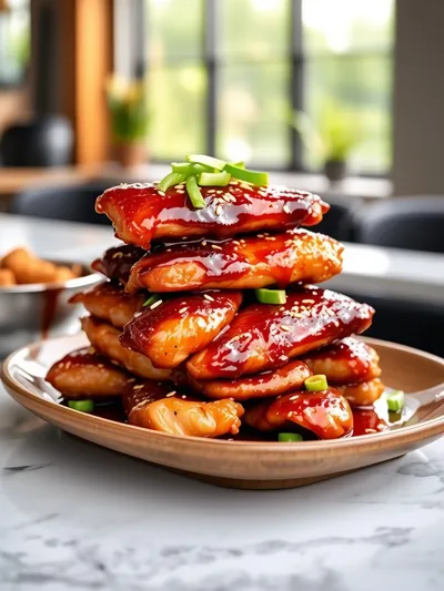 Korean BBQ Chicken - cooking process
