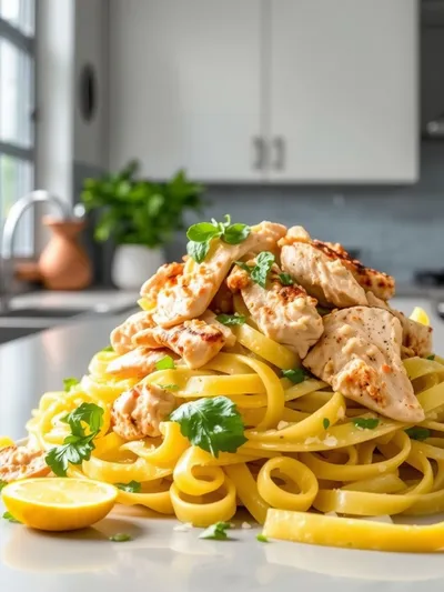 Lemon Parmesan Chicken Pasta Salad