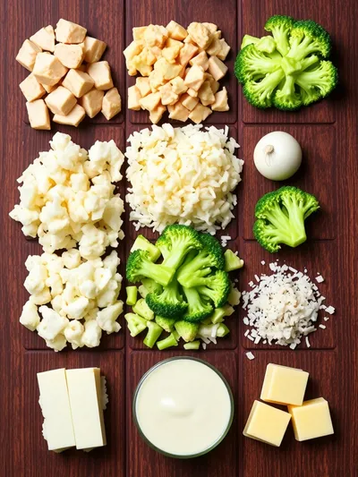Easy Low Carb Chicken Casserole - ingredients preparation