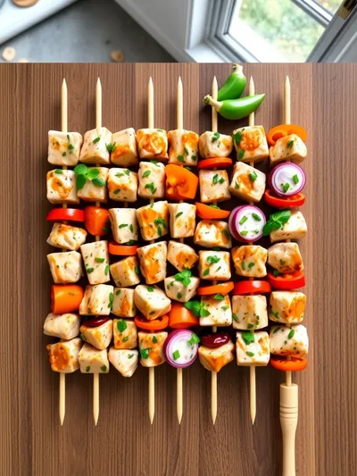 Marinated Chicken Skewers - ingredients preparation