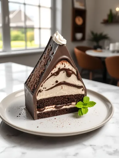 Matterhorn Cake – Chocolate Layer Cake - ready to serve