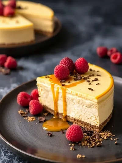 No-Bake Speculoos Cheesecake - ready to serve