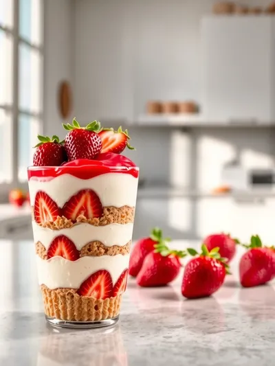 No-Bake Strawberry Cheesecake Cups – Creamy Layers