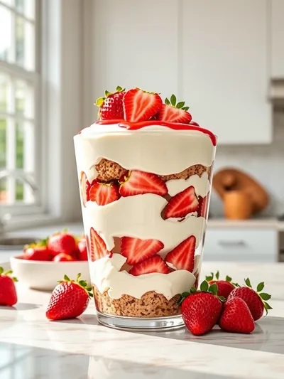 No-Bake Strawberry Cheesecake Parfait
