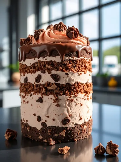 Nutella Crunch Ice Cream Cake