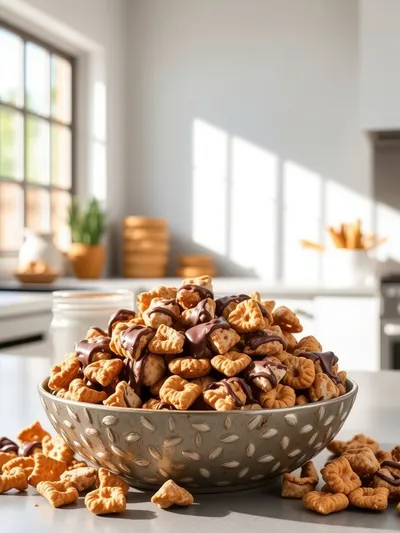 Nutella Puppy Chow Chex Mix