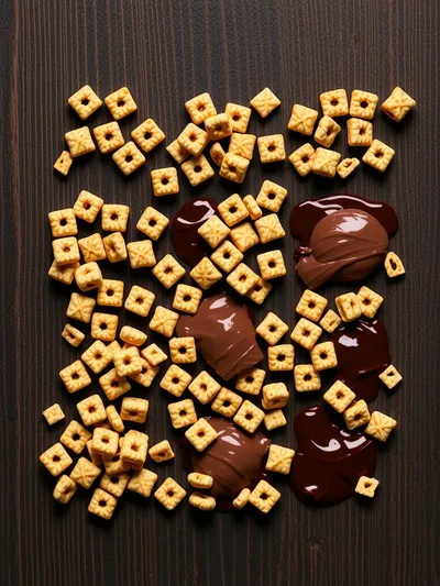 Nutella Puppy Chow Chex Mix - ingredients preparation